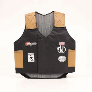 Bigtime Rodeo Youth Bull Rider Vest Black