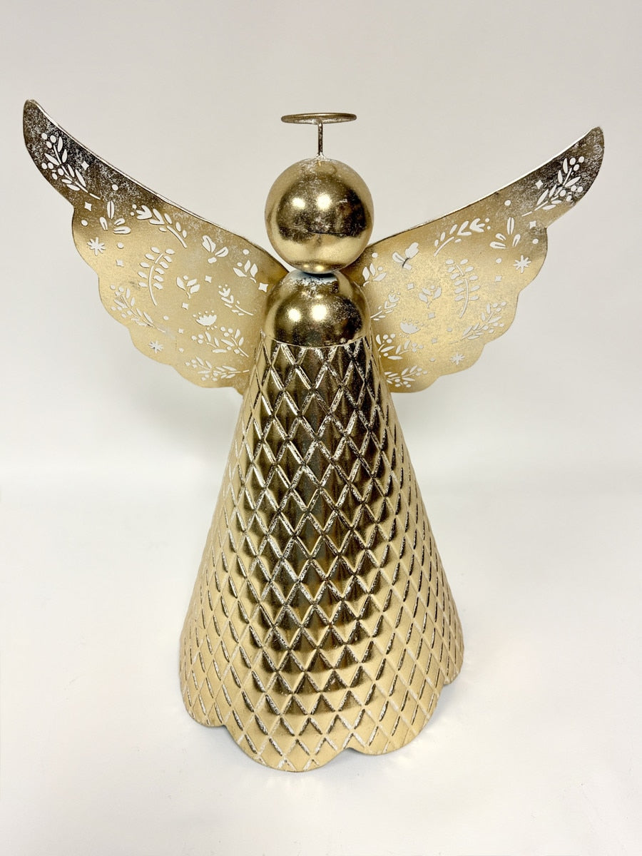 Gold Quilted Angel Md | The Round Top Collection