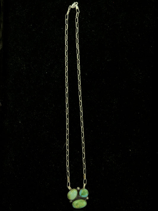 3 Stone Turquoise Necklace