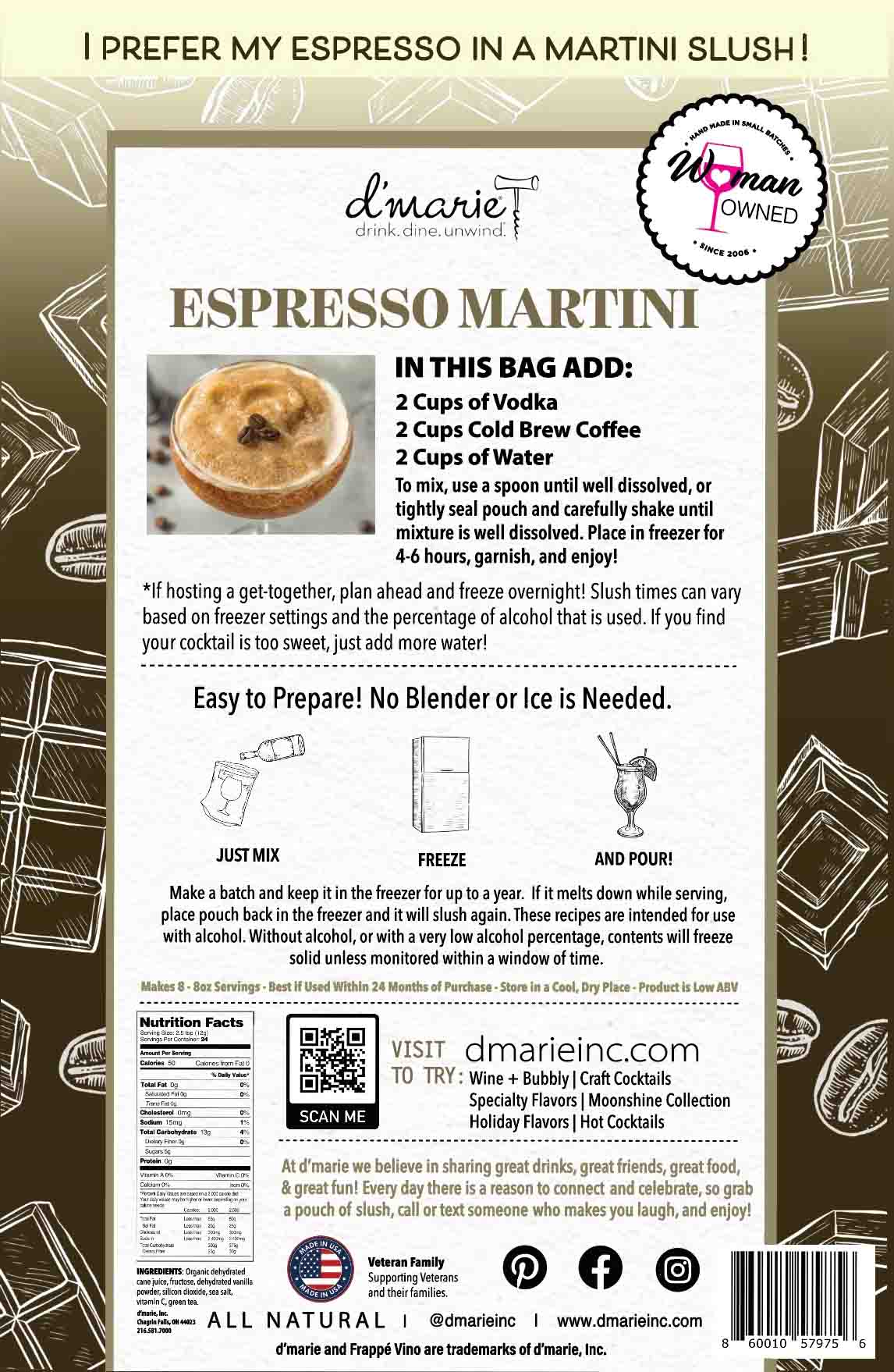 Craft Cocktail Slush Mix by d'marie