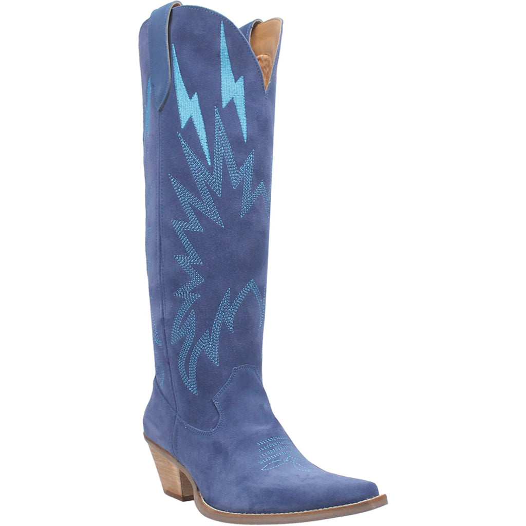Thunder Road Tall Sueded Leather Cowboy Boots by Dingo