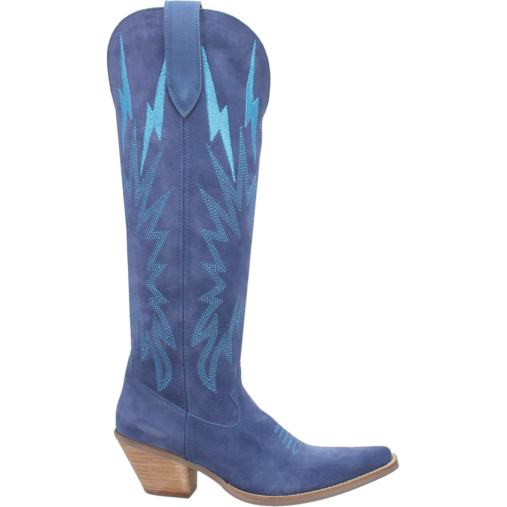 Thunder Road Tall Sueded Leather Cowboy Boots by Dingo