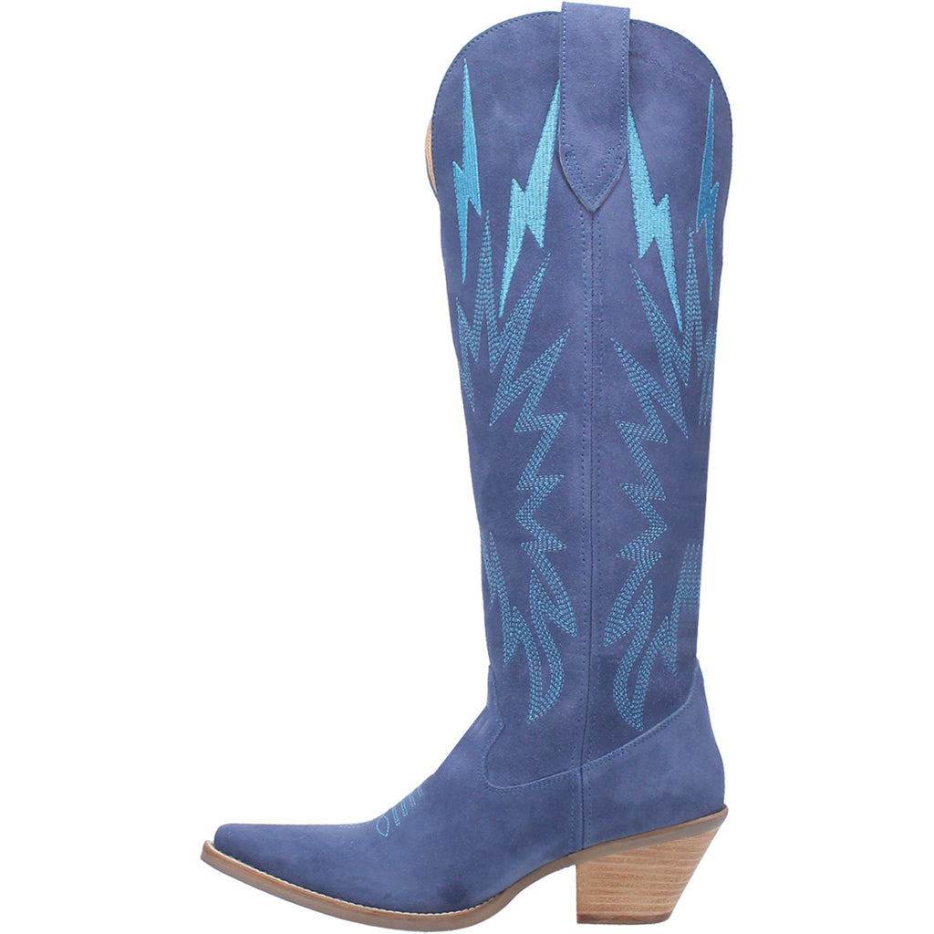 Thunder Road Tall Sueded Leather Cowboy Boots by Dingo