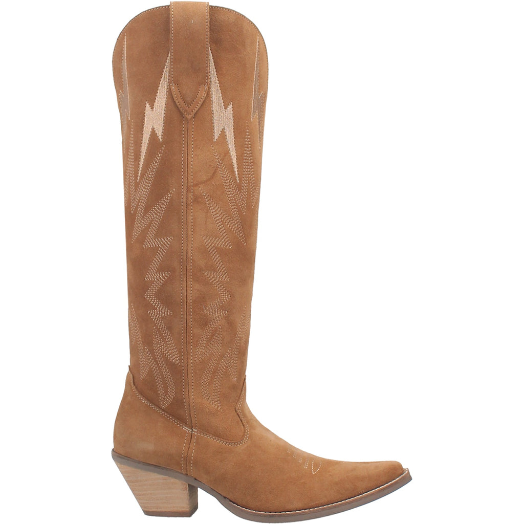 Thunder Road Tall Sueded Leather Cowboy Boots by Dingo