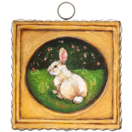 Mini Gallery Bunny In Gold Frame by The Round Top Collection
