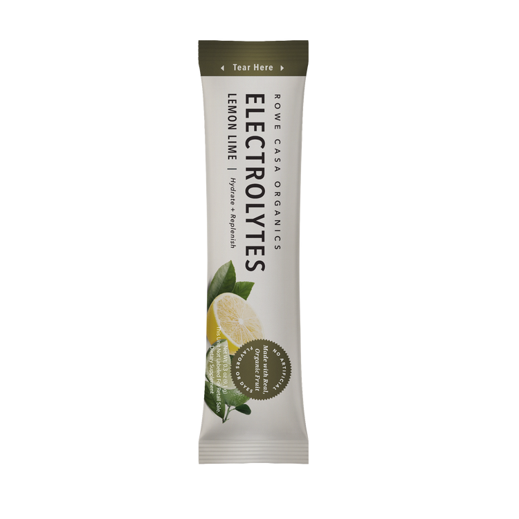 Lemon Lime Electrolytes | 25 Serving Stick Pack by Rowe Casa Organics
