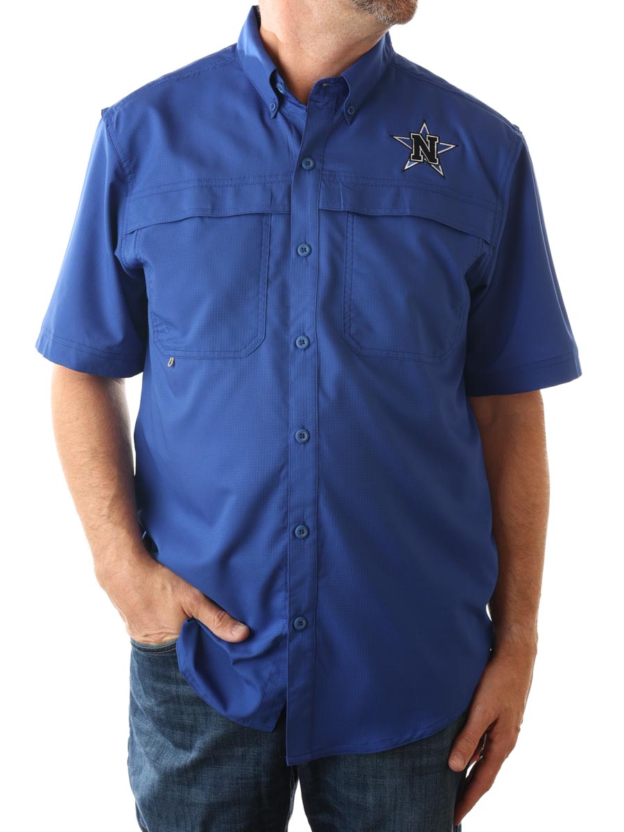 Navasota Rattlers Spirit Fishing Shirt Short-Sleeve Royal Blue