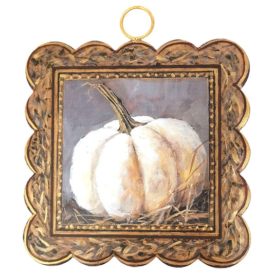 Mini Gallery Scallop Gilded White Pumpkin