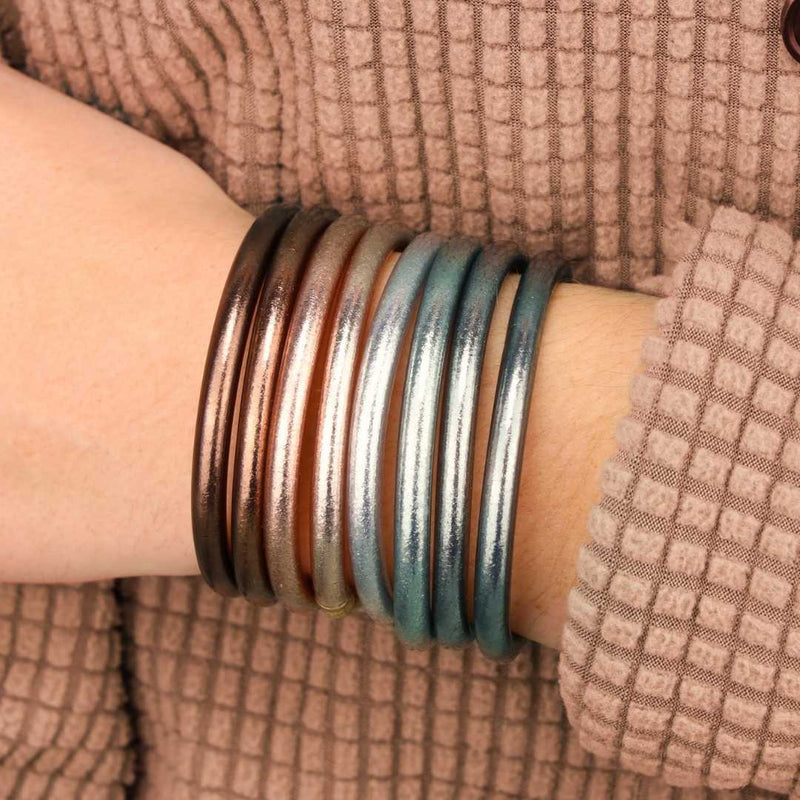 All Weather Bangles -Serentiy Prayer- by BuDhaGirl, Set of 4