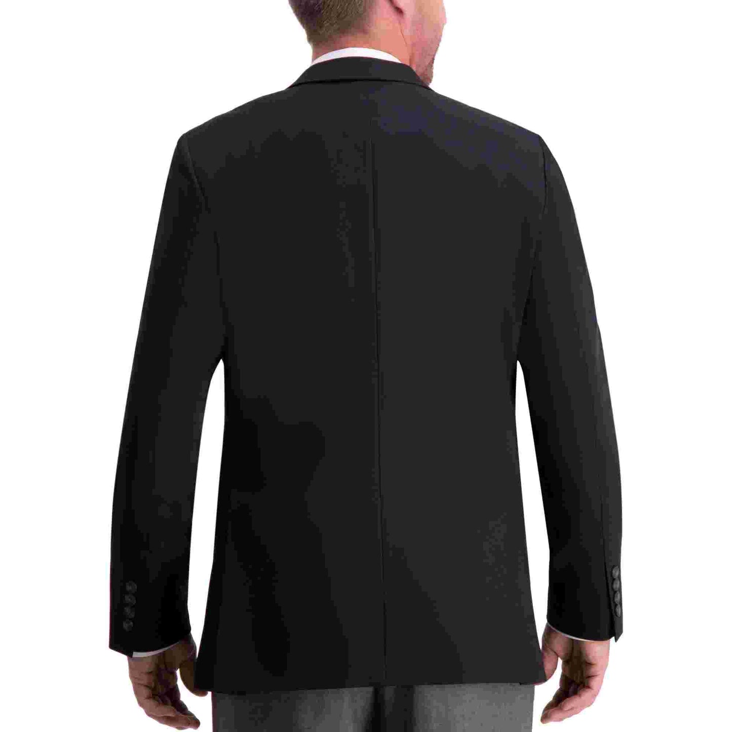Haggar Men's 2-Button Stretch Gab Coat Black