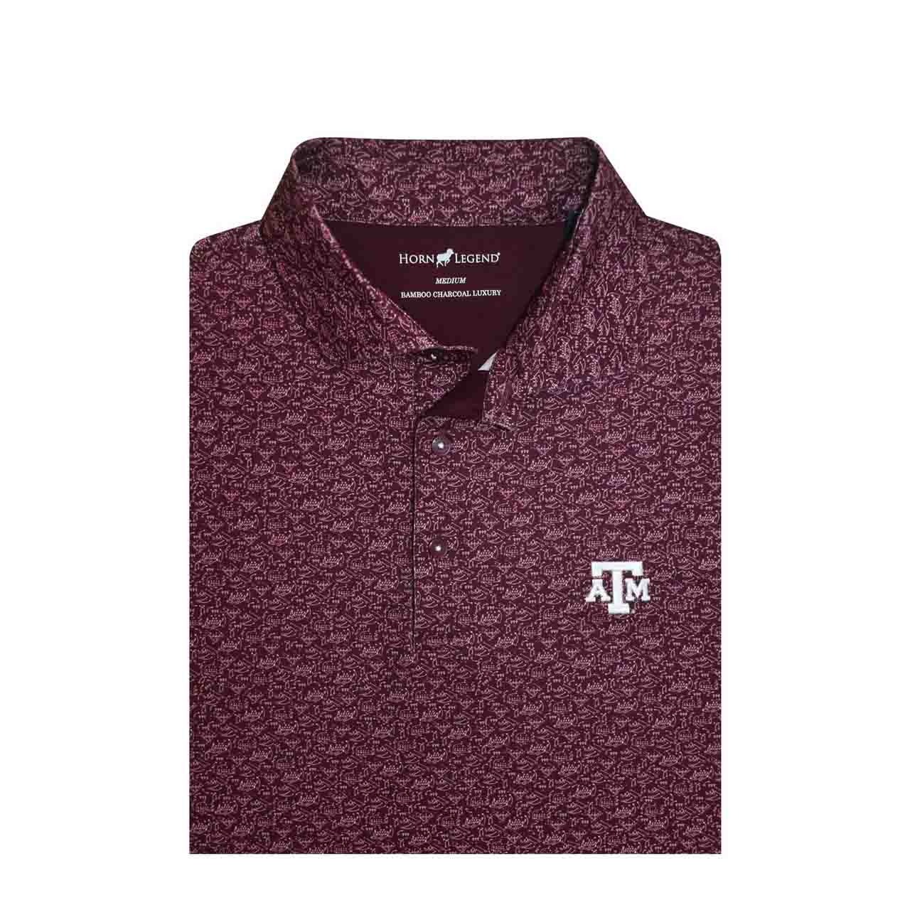 Texas A&M Aggies Maroon Playbook Polo by Horn Legend