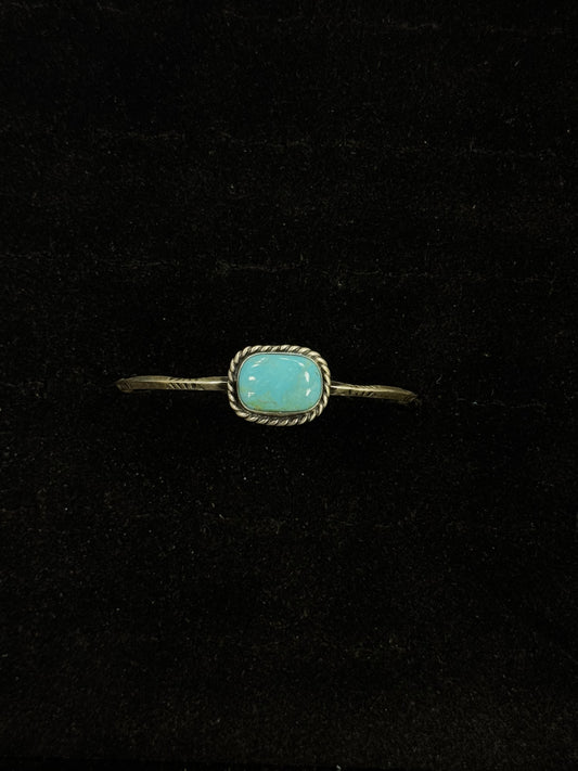 Rounded Rectangle Turquoise Cuff