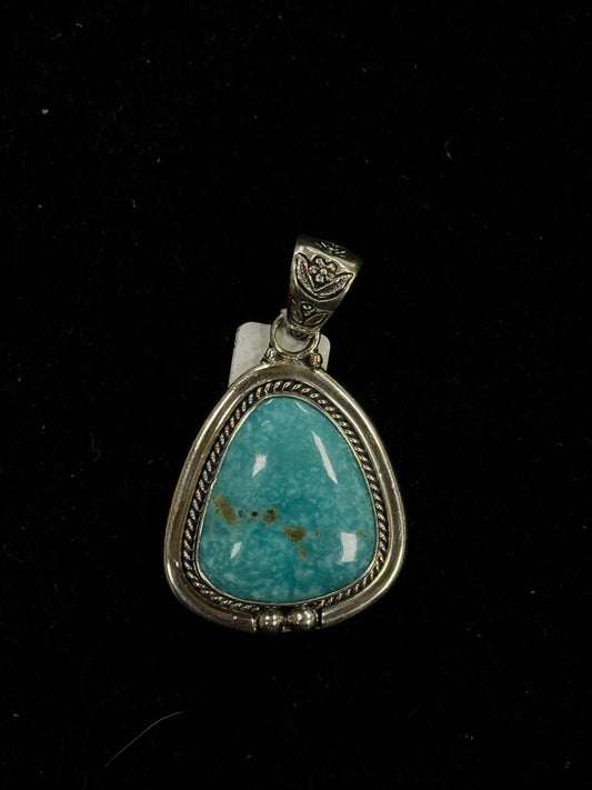 Rounded Triangle Turquoise Pendant