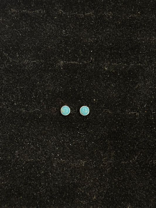 Small Turquoise Stone Stud Earrings