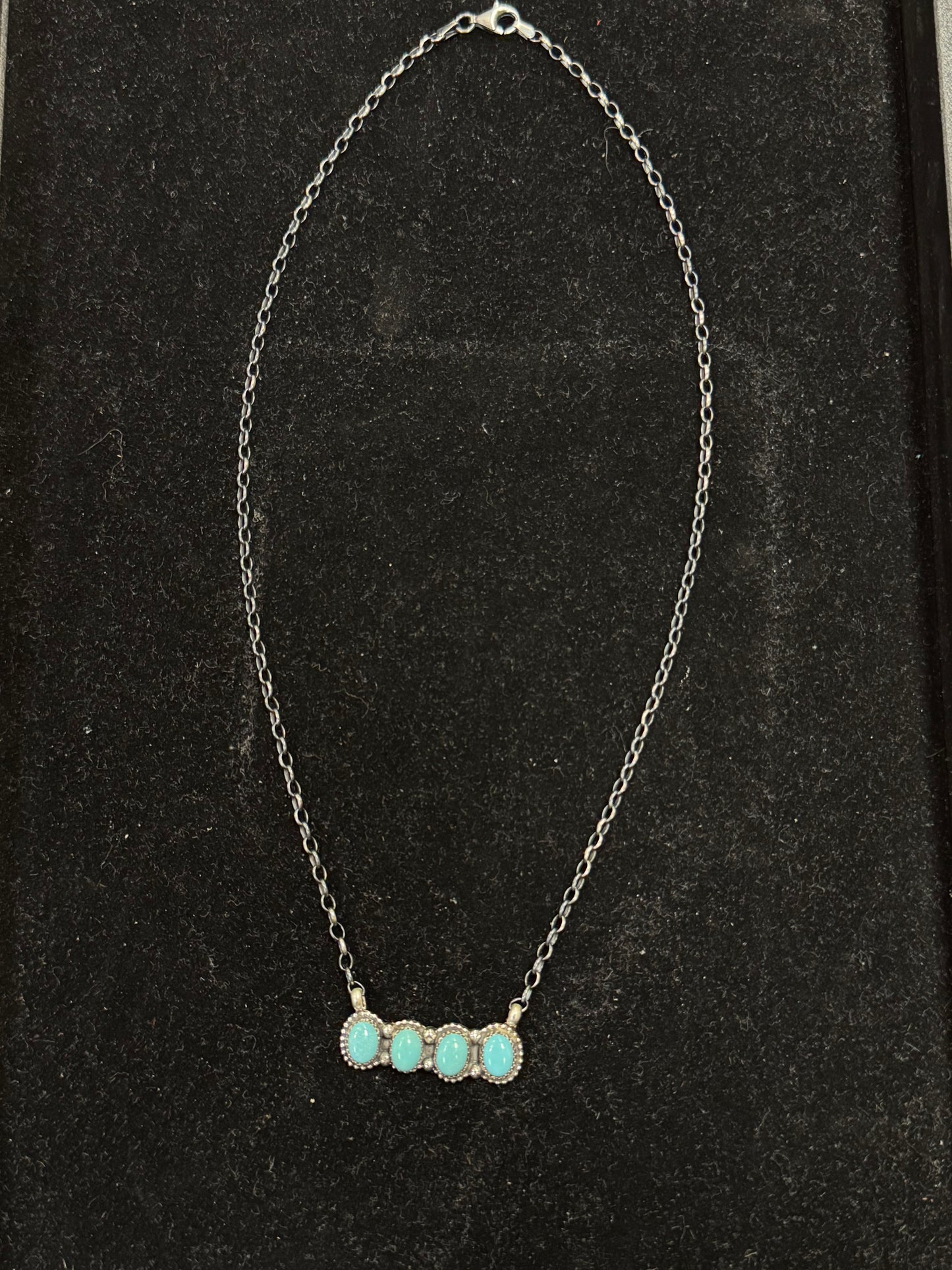 Sterling Silver Link Necklace with Pendant