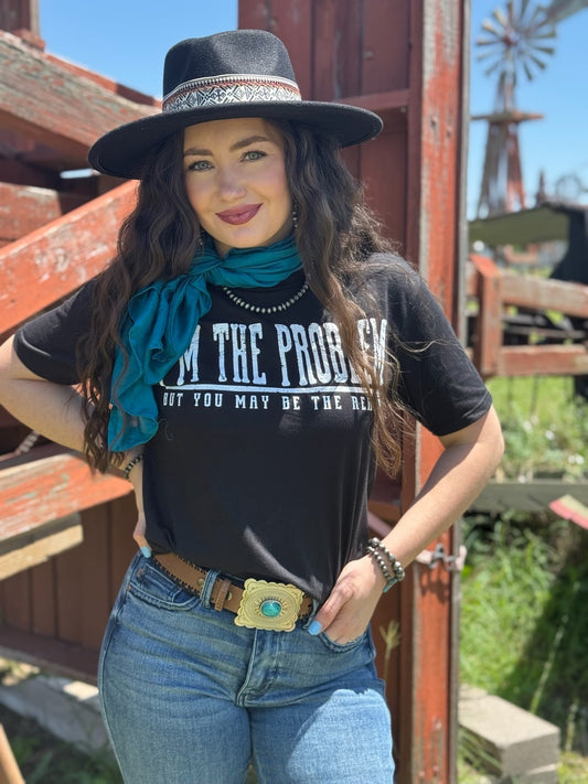 I'm the Problem Tee in White on Black by Texas True Threads