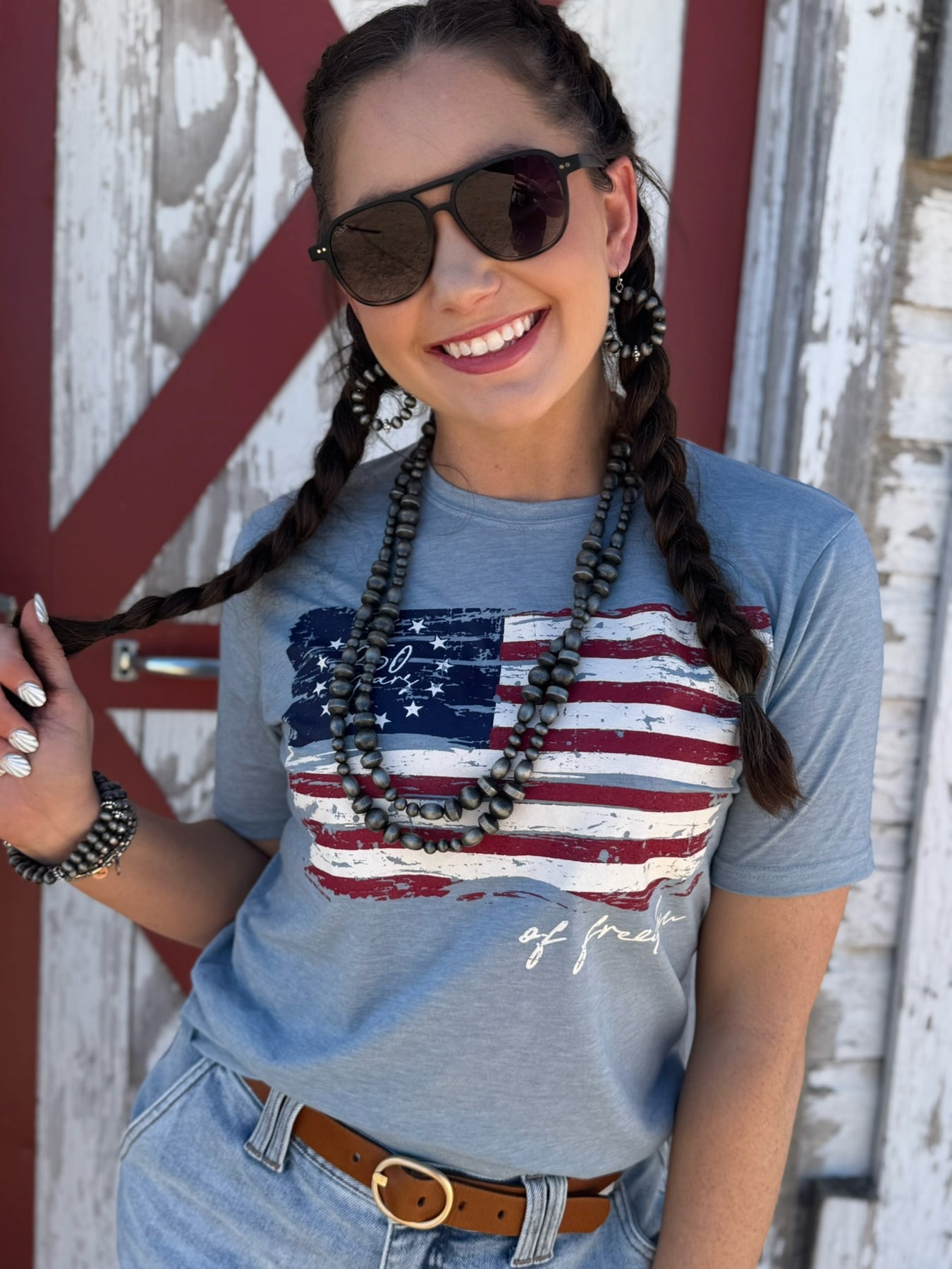 250 Years of Freedom Tee in Blue by Texas True Threads