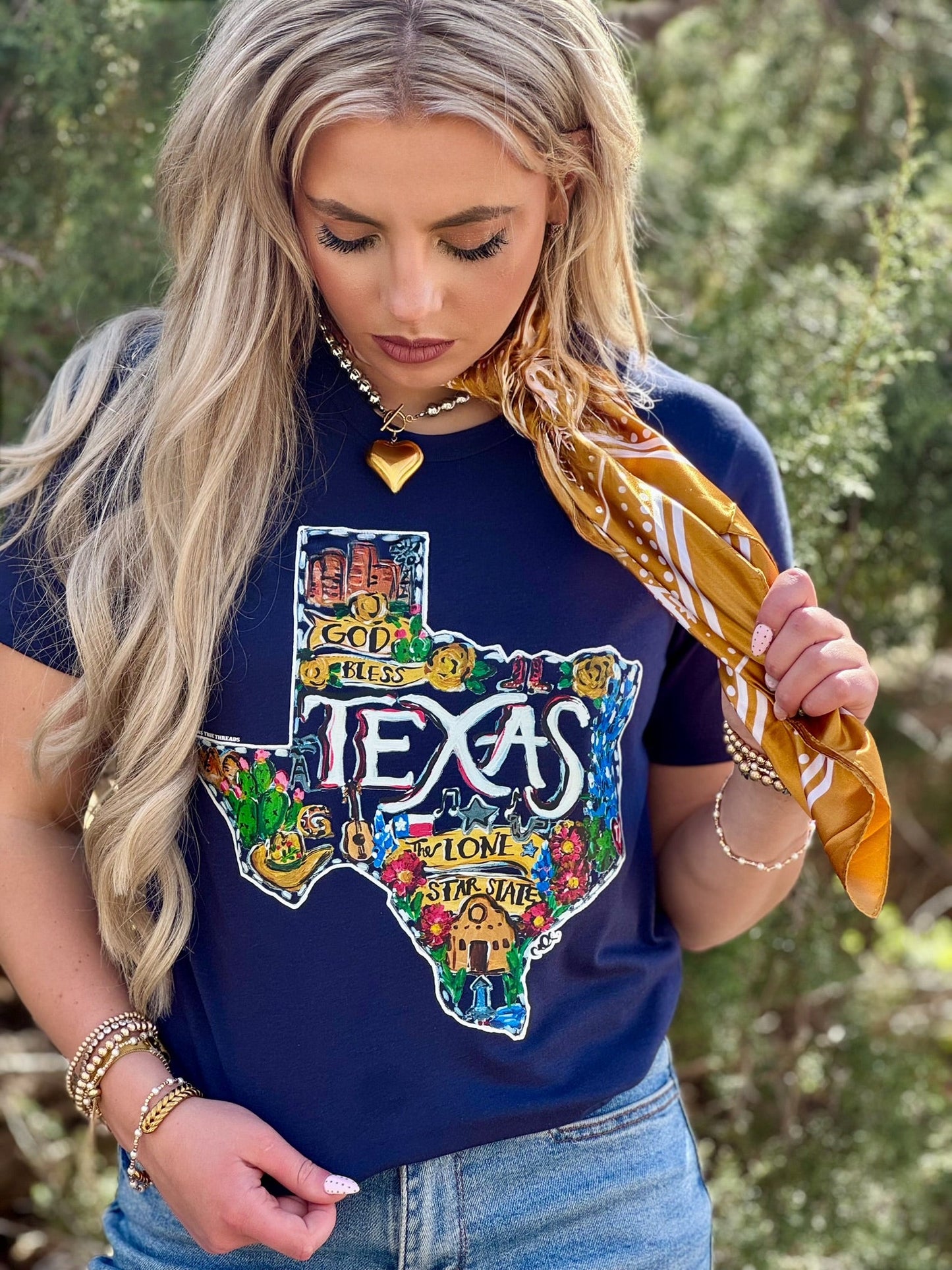 Callie Ann Stelter God Bless Texas Tee