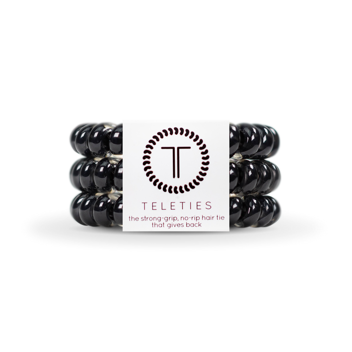 Jet Black Large Hair Ties by Teleties
