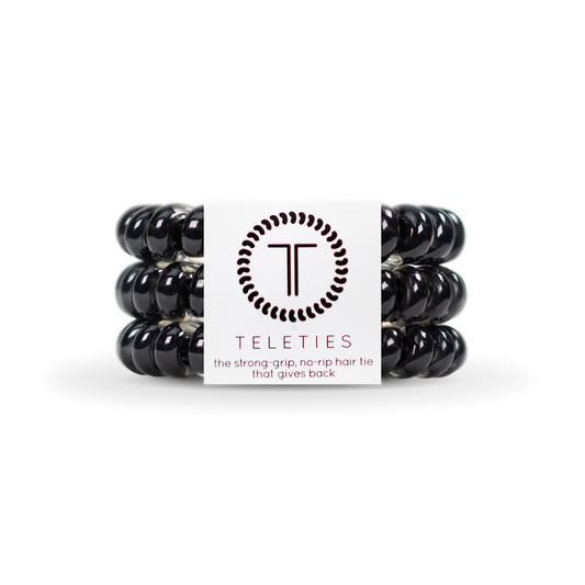 Jet Black Large Hair Ties by Teleties