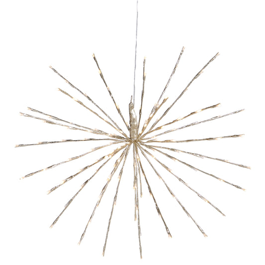 23" Champagne Starburst with 150 Warm White Steady and Twinkle Lights (No Remote)