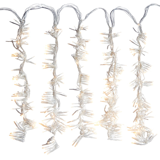 10' Clear Wire Flowing Cluster with 960 Warm White Lights and Remote
