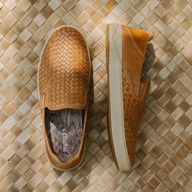 Lae'ahi Lauhala Woven Leather Shoe by Olukai