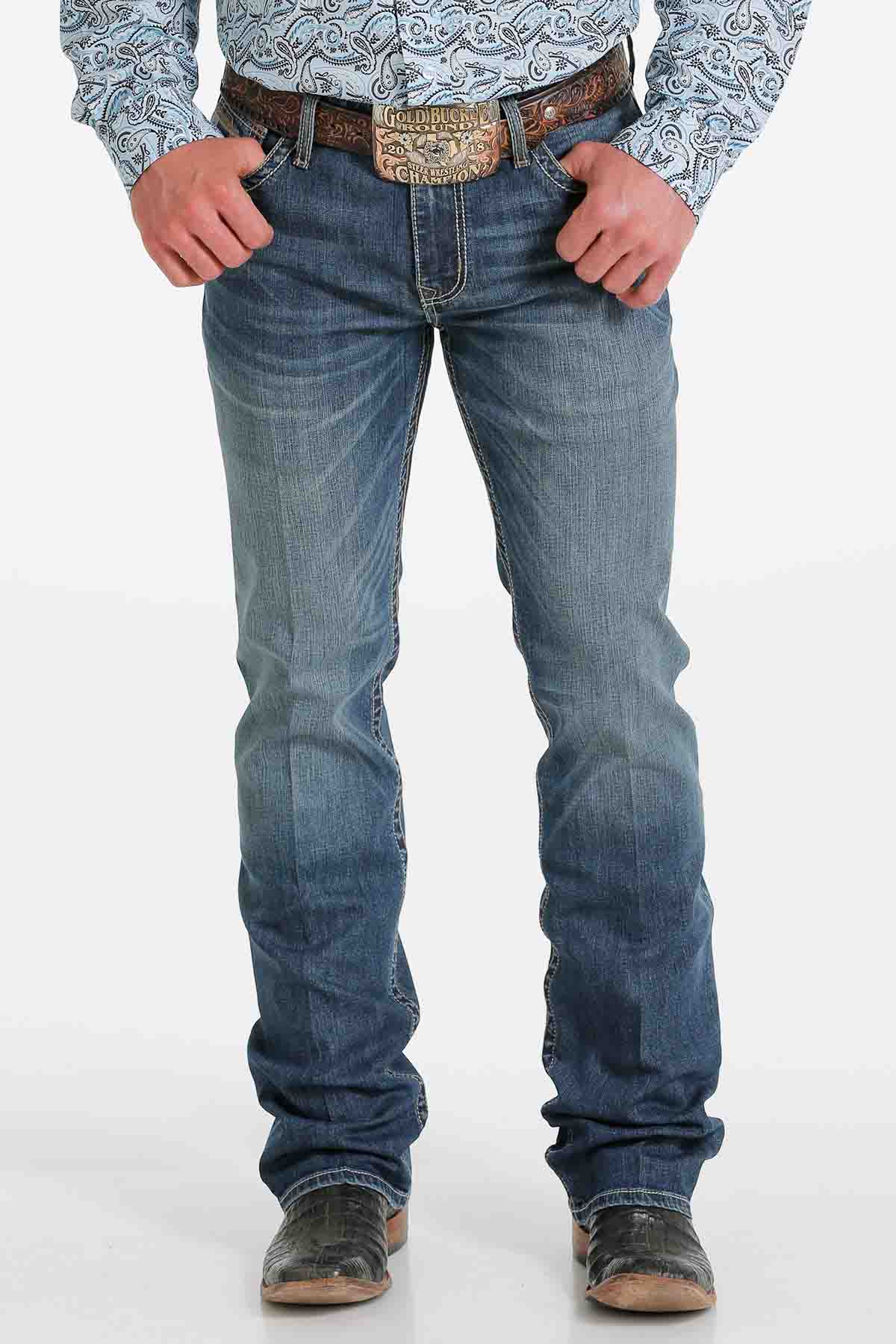 Cinch Men's Slim Fit Ian Jeans Dark Stonewash Indigo