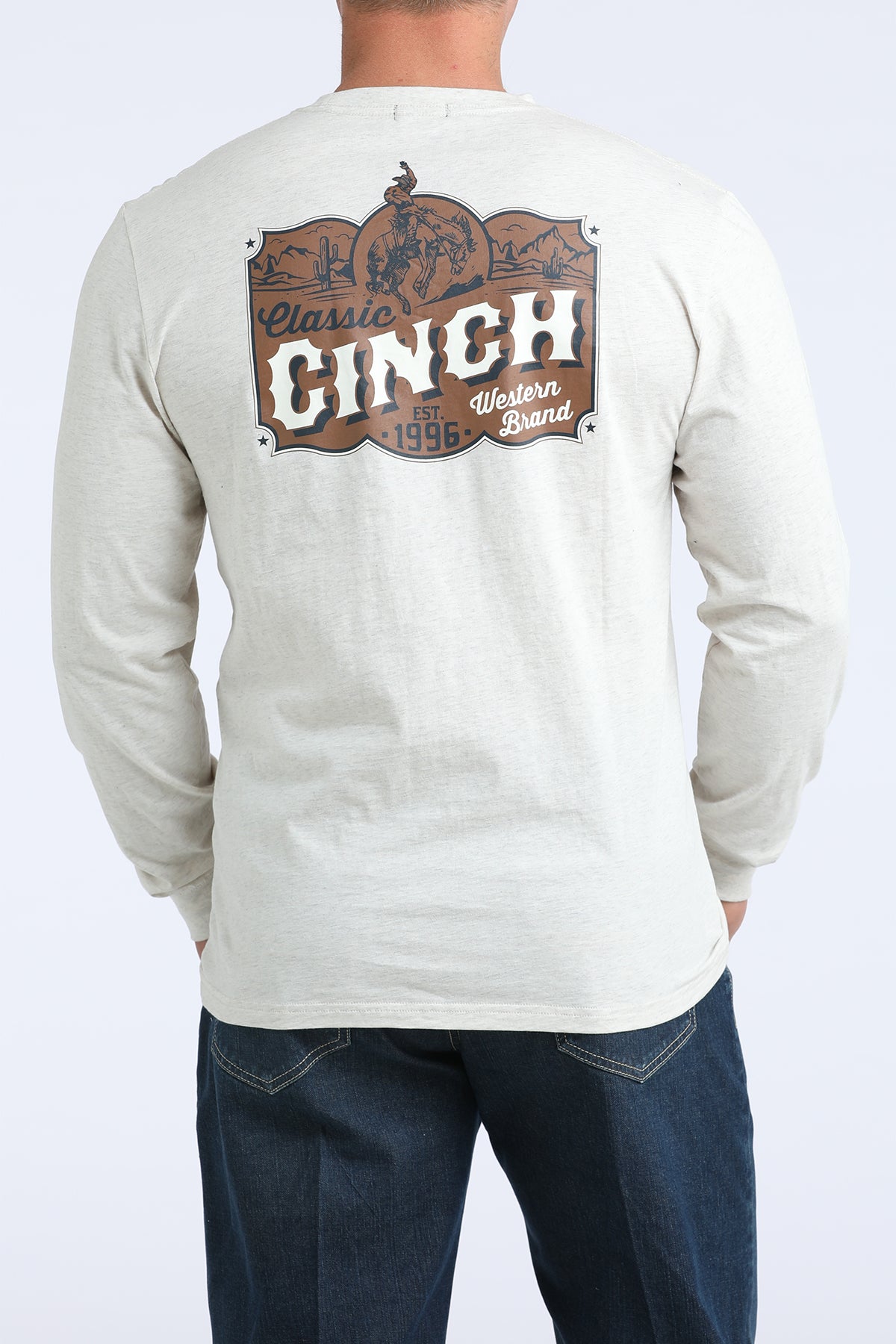 Long Sleeve Tee in Cream by Cinch