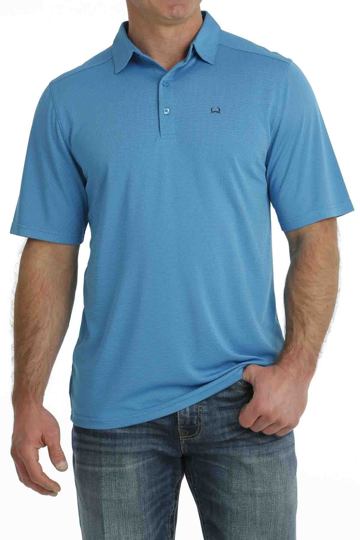 Arenaflex Short Sleeve Polo in Blue by Cinch