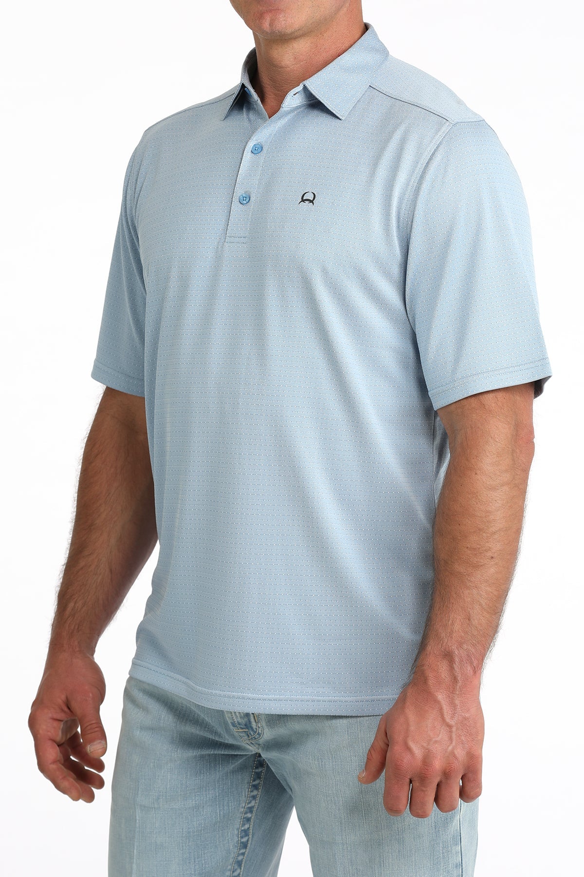 Mens Short Sleeve Arenaflex Blue Polo by Cinch