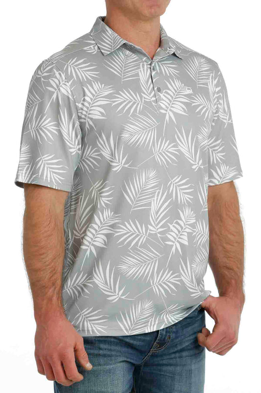 Mens Short Sleeve Arenaflex Polo in Grey by Cinch
