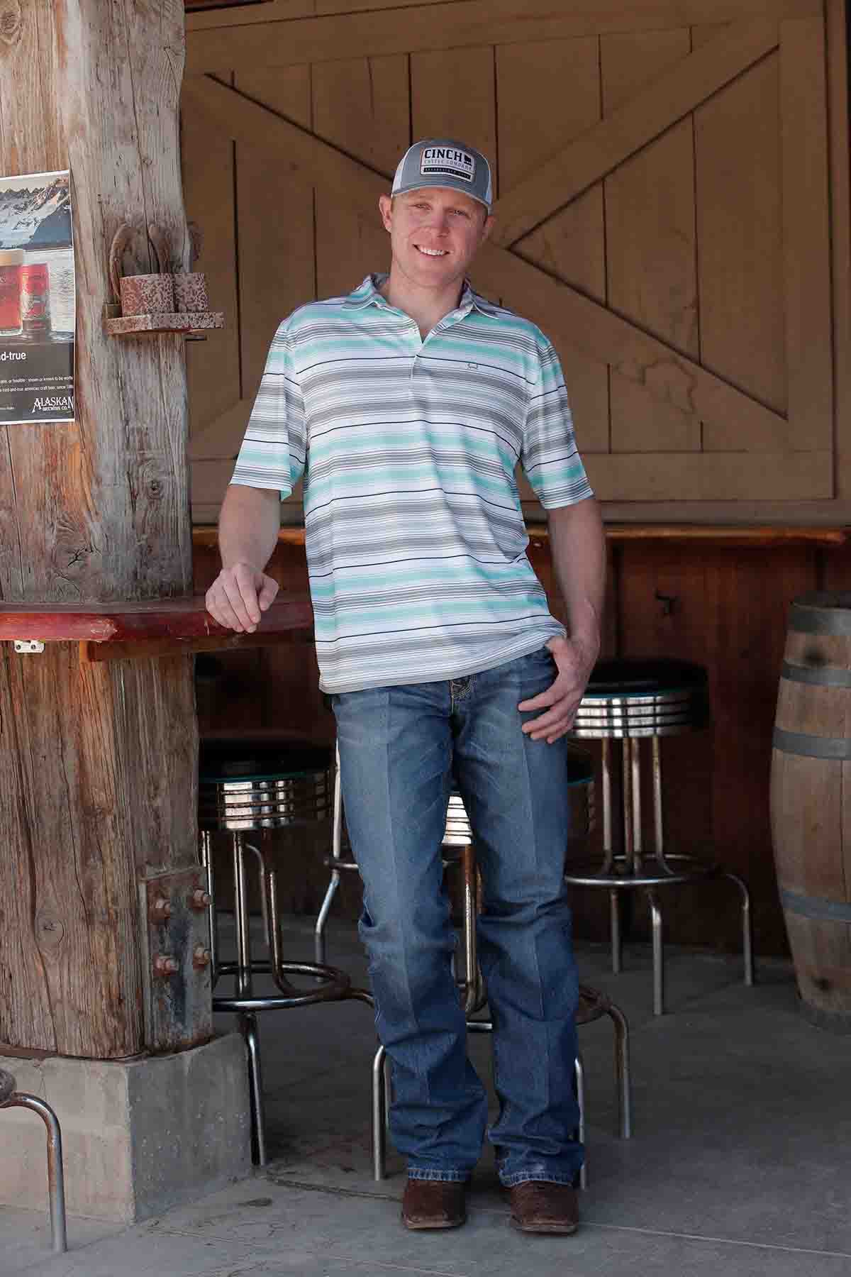 Arenaflex Short Sleeve Striped Multi Polo by Cinch