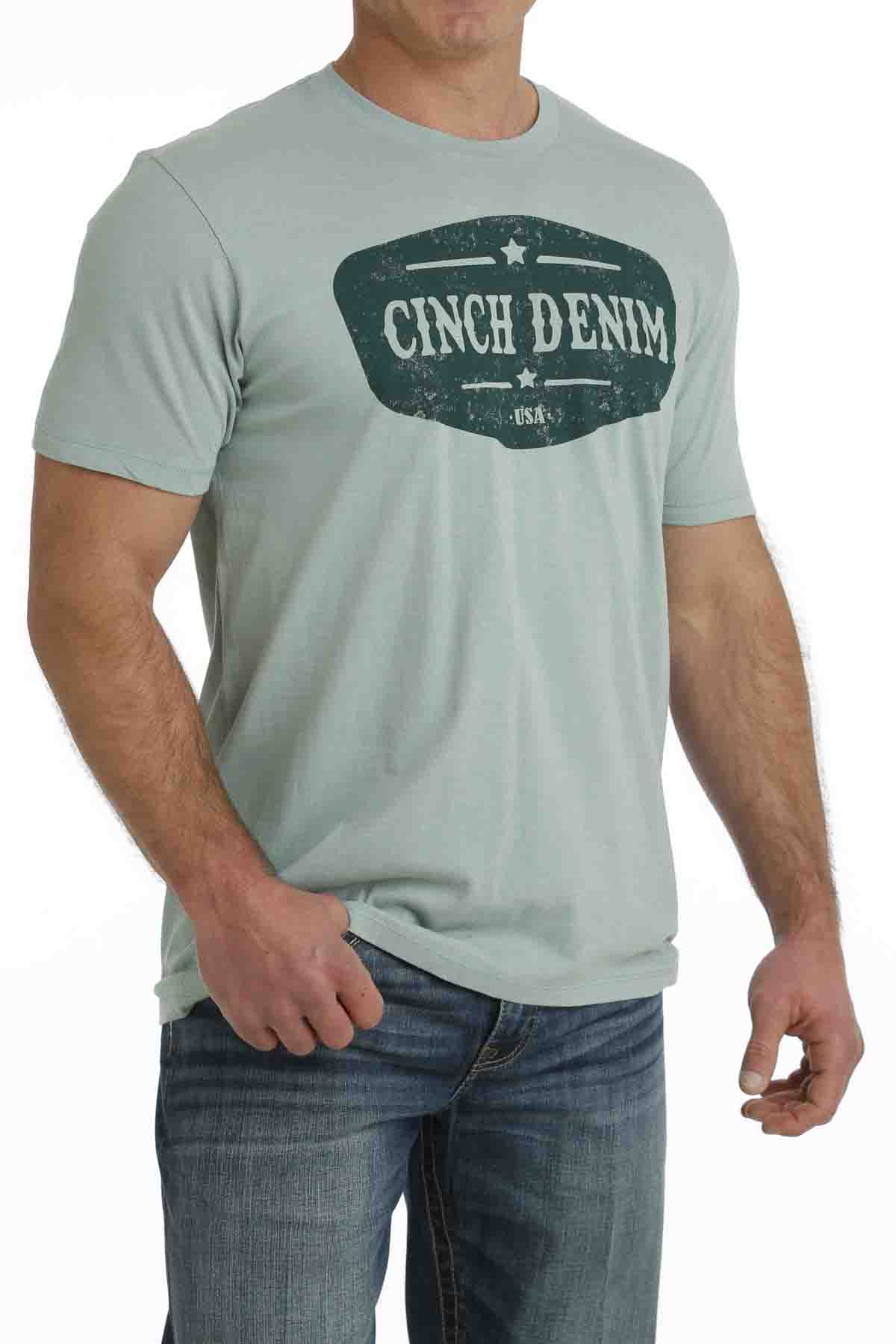 Cinch Denim USA Men's Short-Sleeve T-Shirt in Turquoise