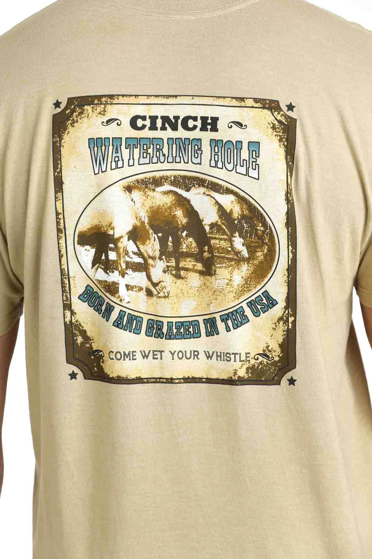 Watering Hole, Born and Grazed in the USA T-Shirt by Cinch
