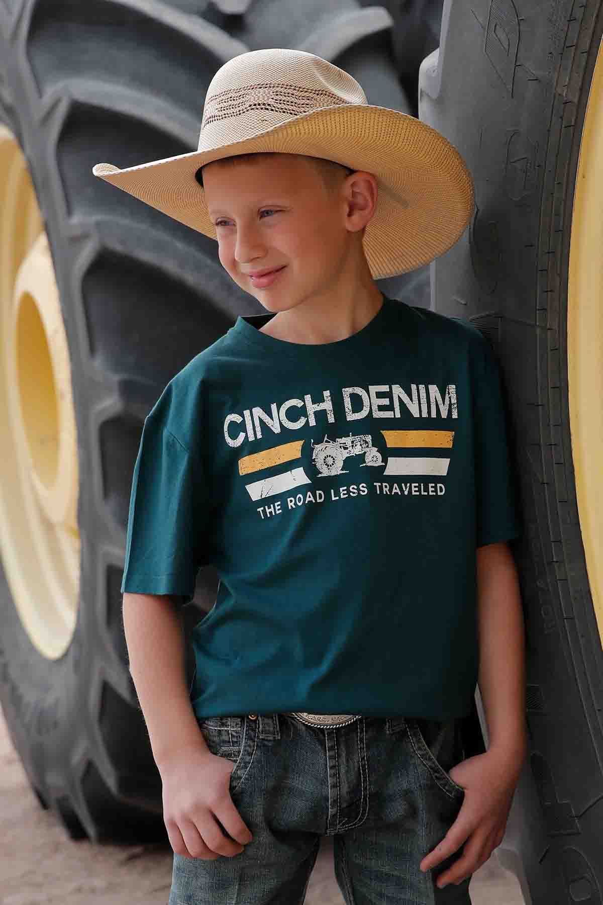 Cinch Boy's Graphic Short Sleeve Tee Green