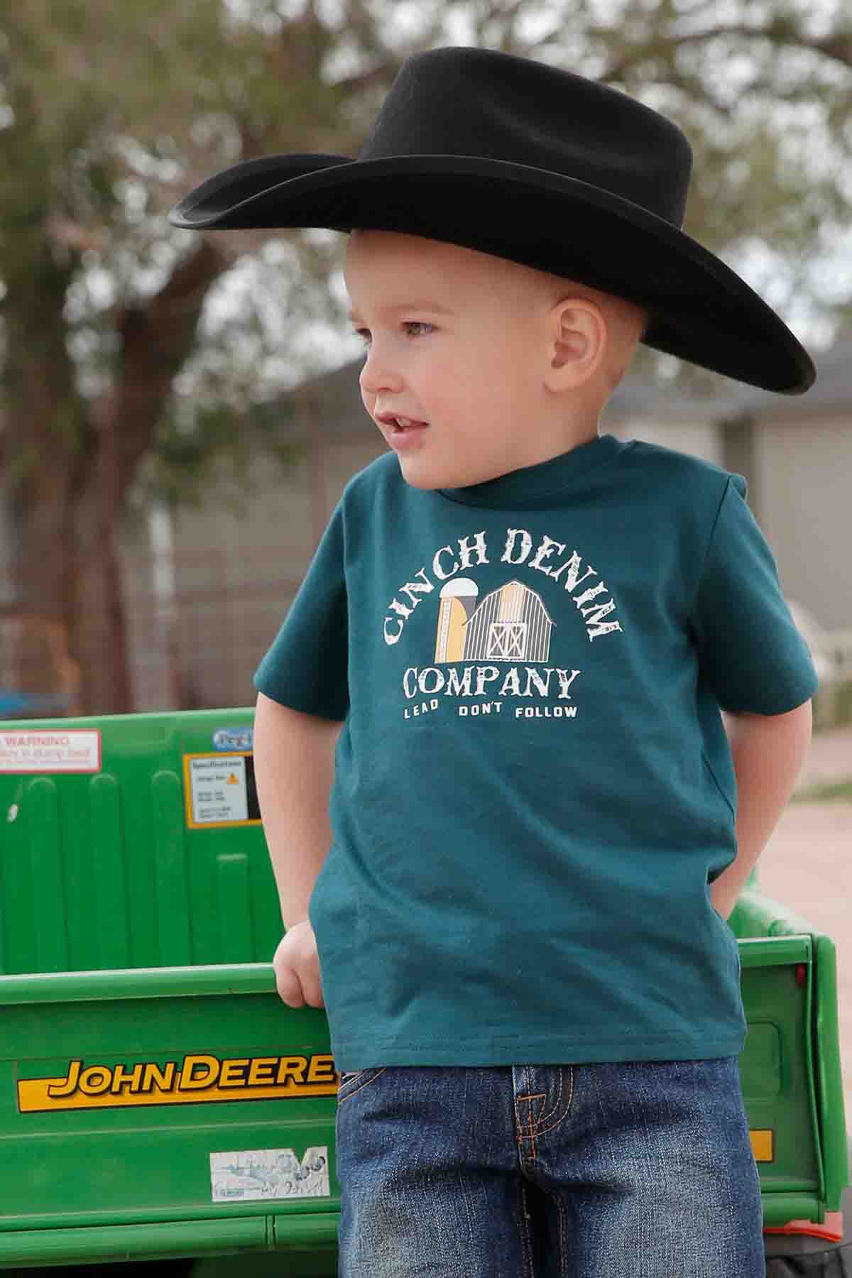 Cinch Infant Denim Company Short Sleeve Tee Green