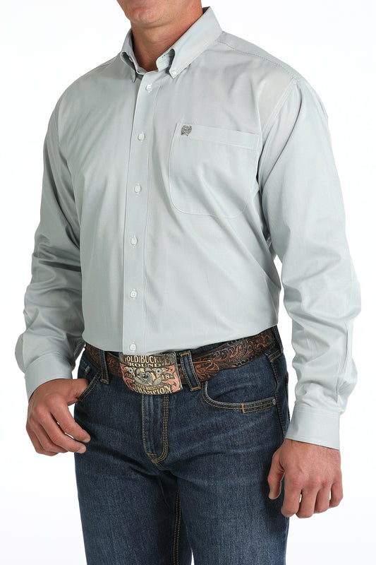 Men's Green Striped Long Sleeve Shirt by Cinch