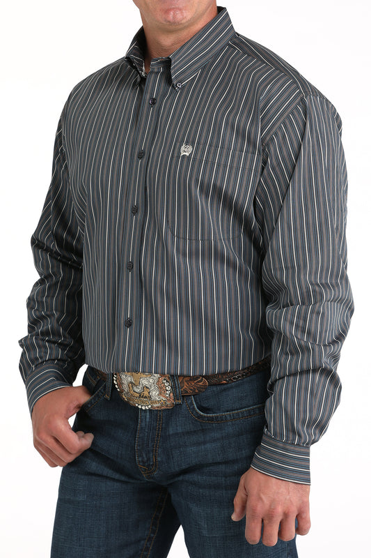 Men's Multi Stripe Long Sleeve Button Down