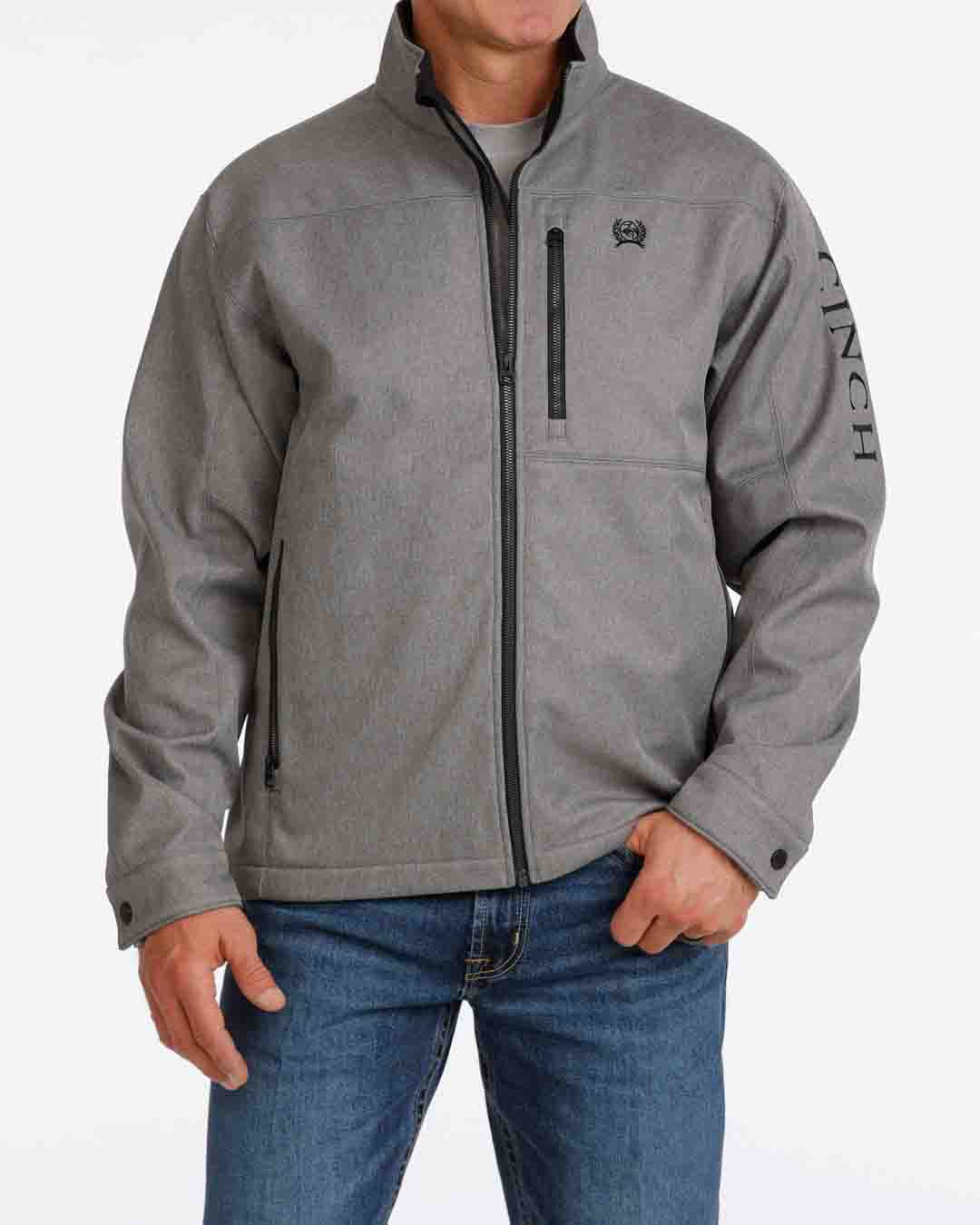 Mens Concealed Carry Bonded Jacket in Grey by Cinch