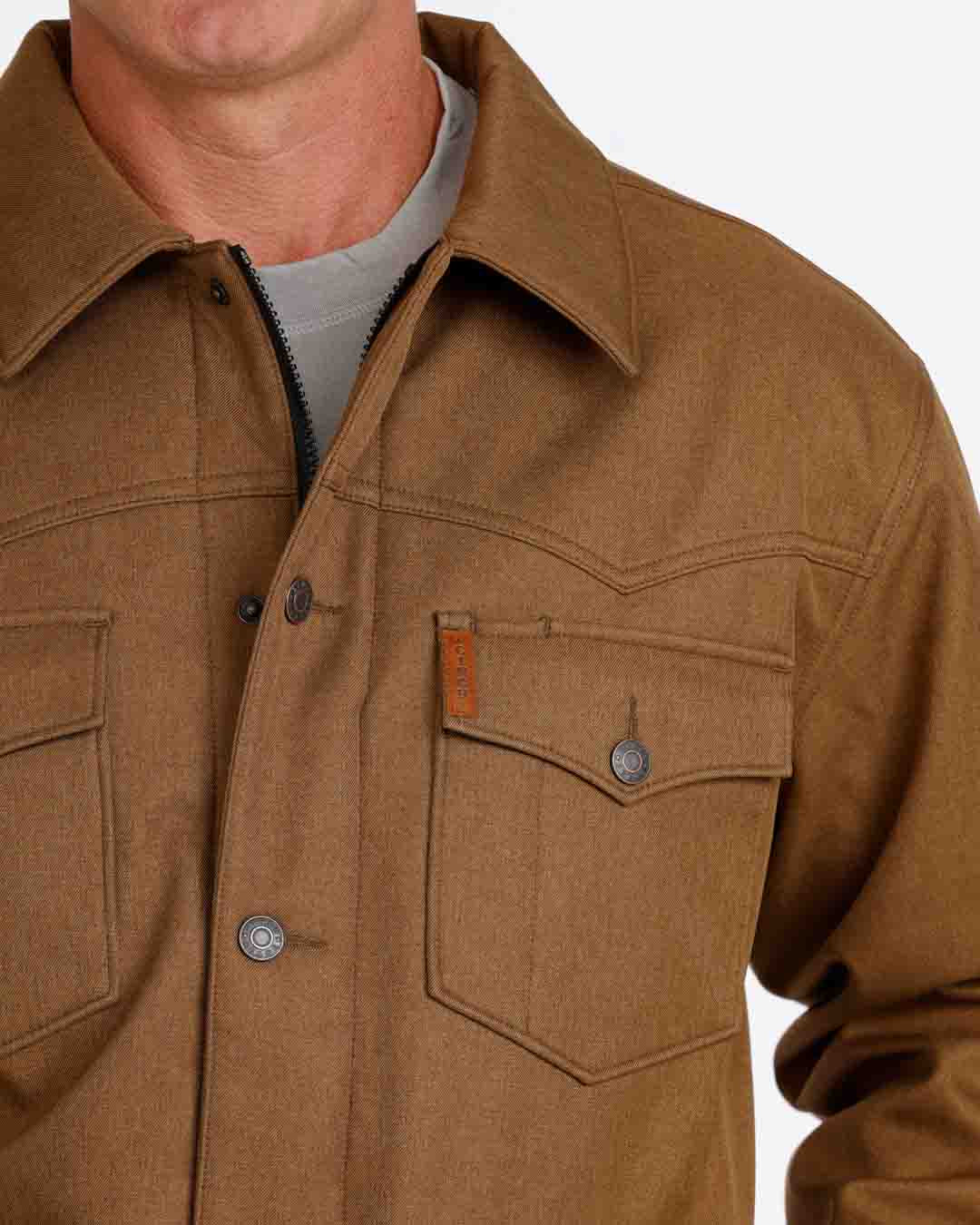 Mens Bonded Chore Jacket in Brown by Cinch