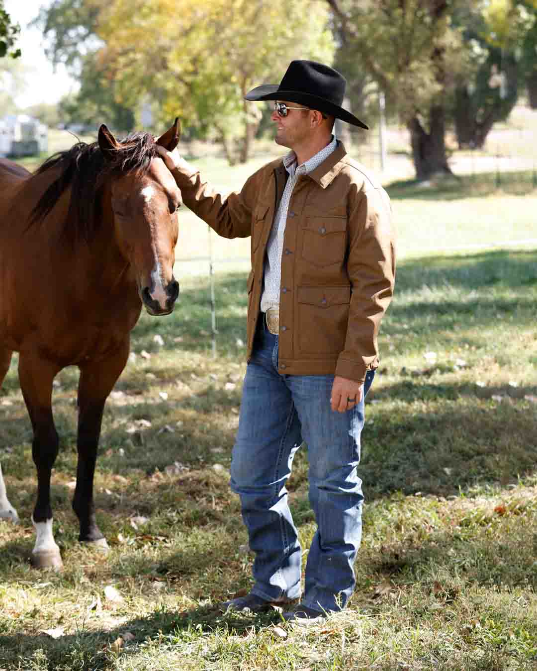 Mens Bonded Chore Jacket in Brown by Cinch