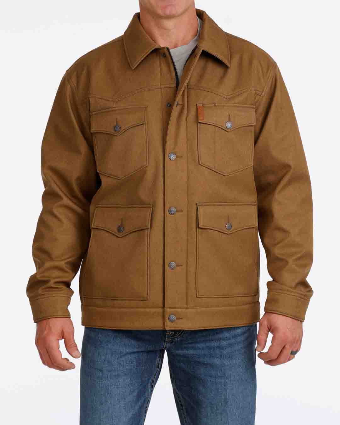 Mens Bonded Chore Jacket in Brown by Cinch