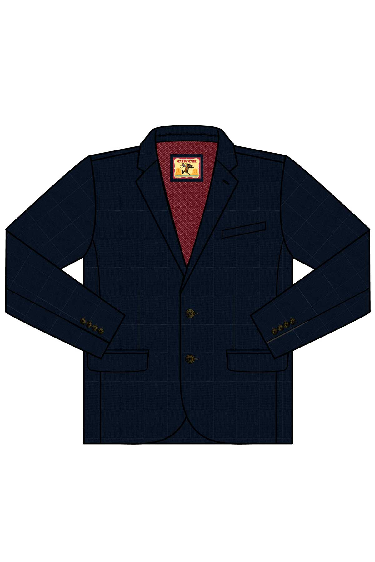 Cinch Mens Sports Coat in Navy