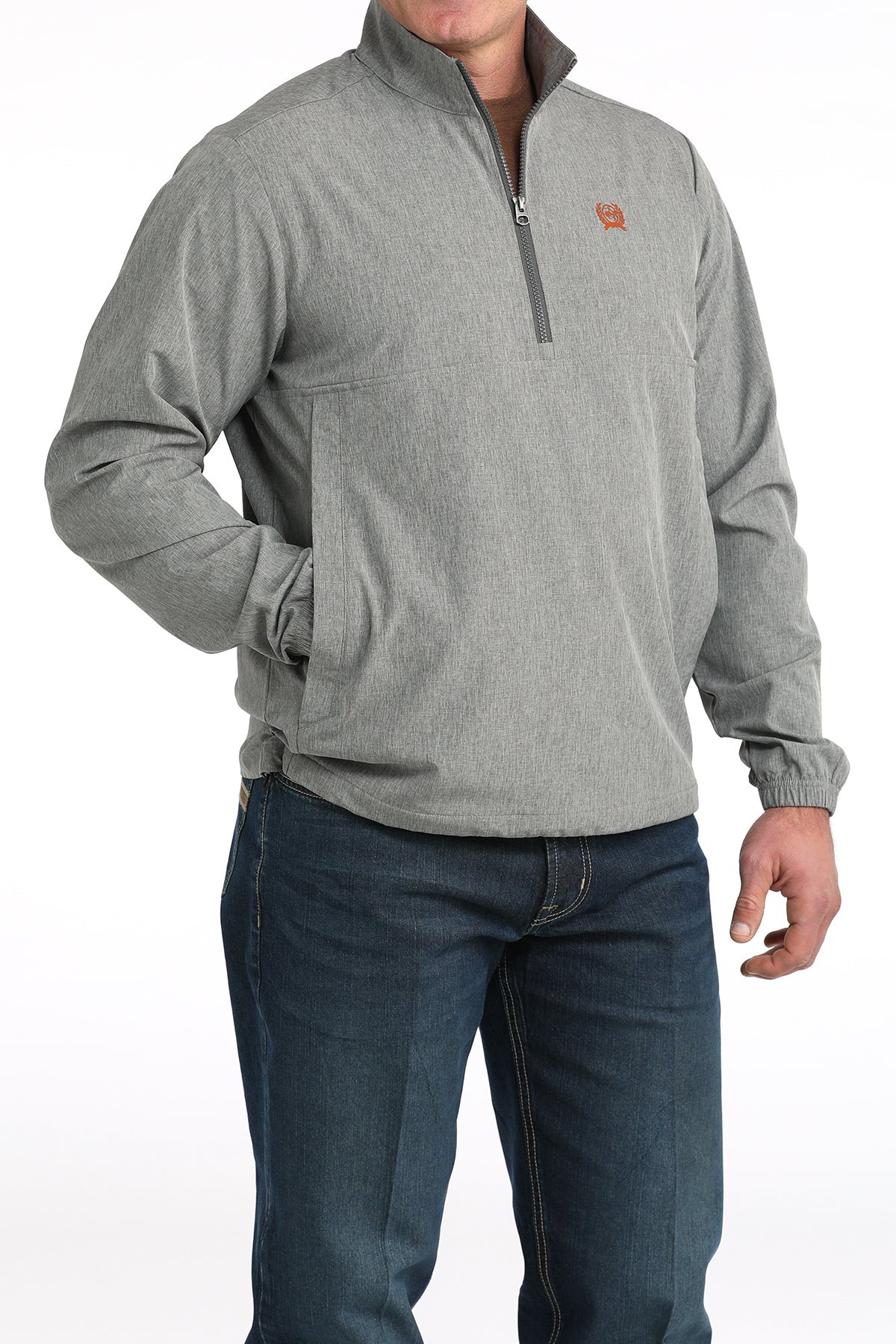 Mens Grey Windbreaker by Cinch