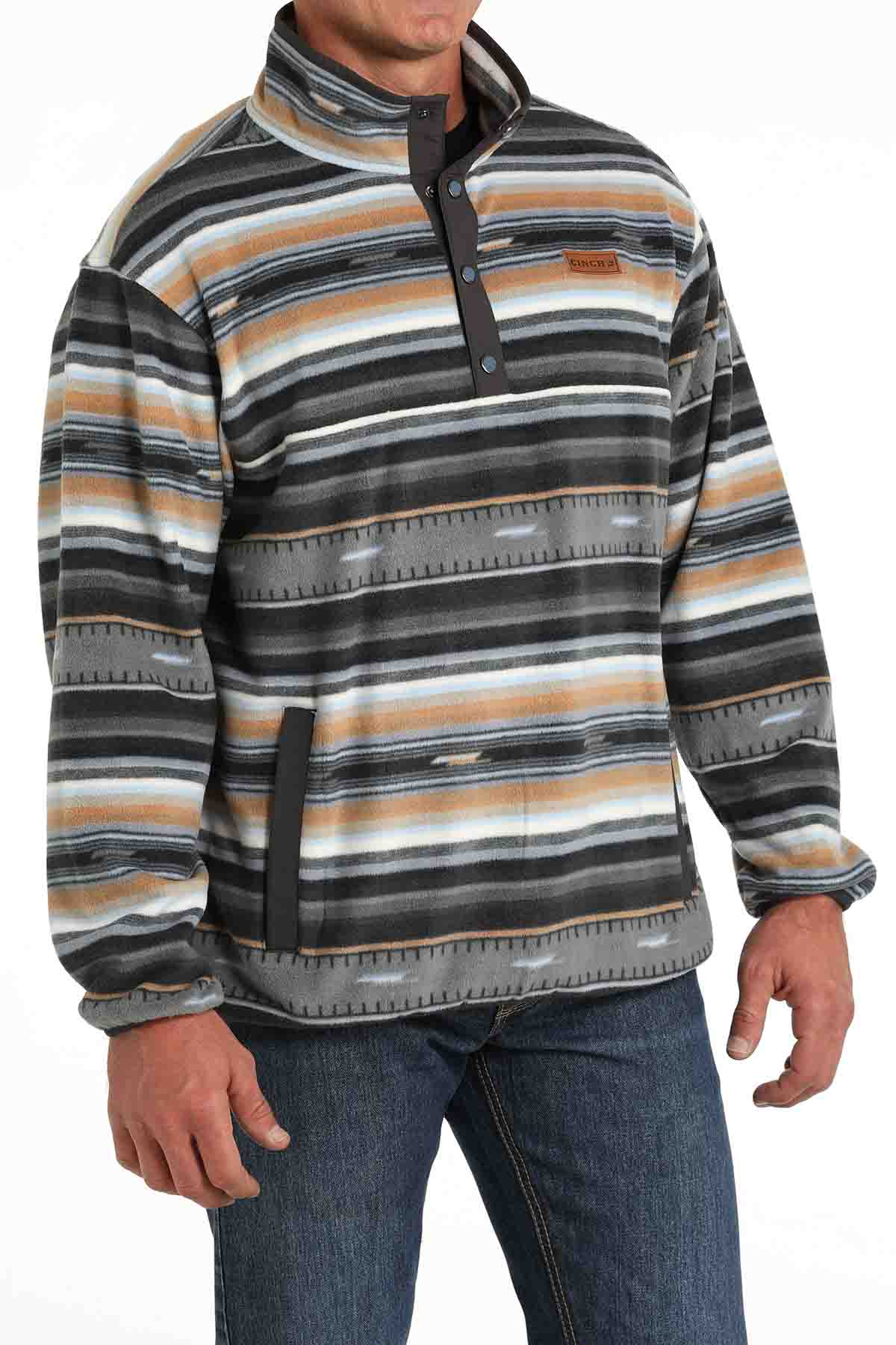 Mens Polar Fleece in Black Serape by Cinch