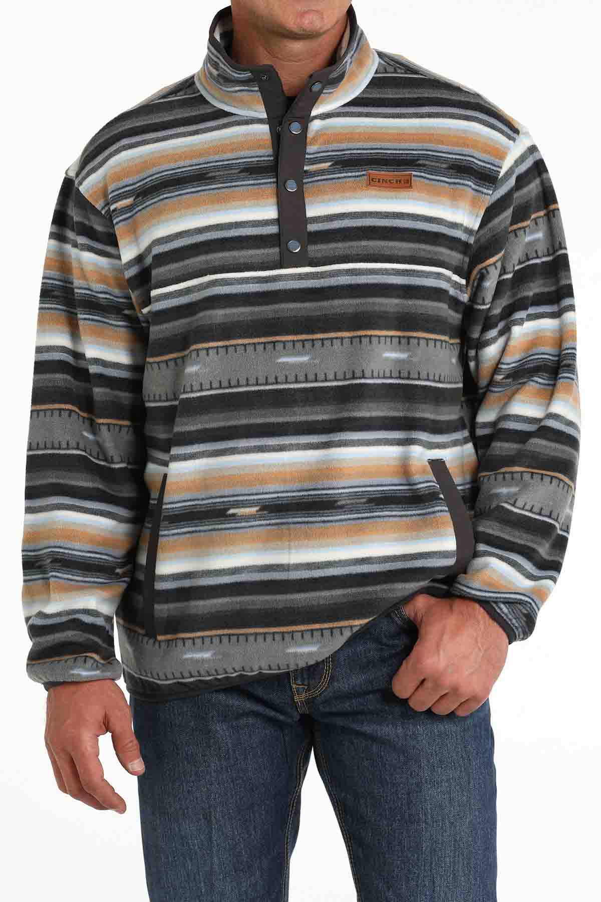 Mens Polar Fleece in Black Serape by Cinch