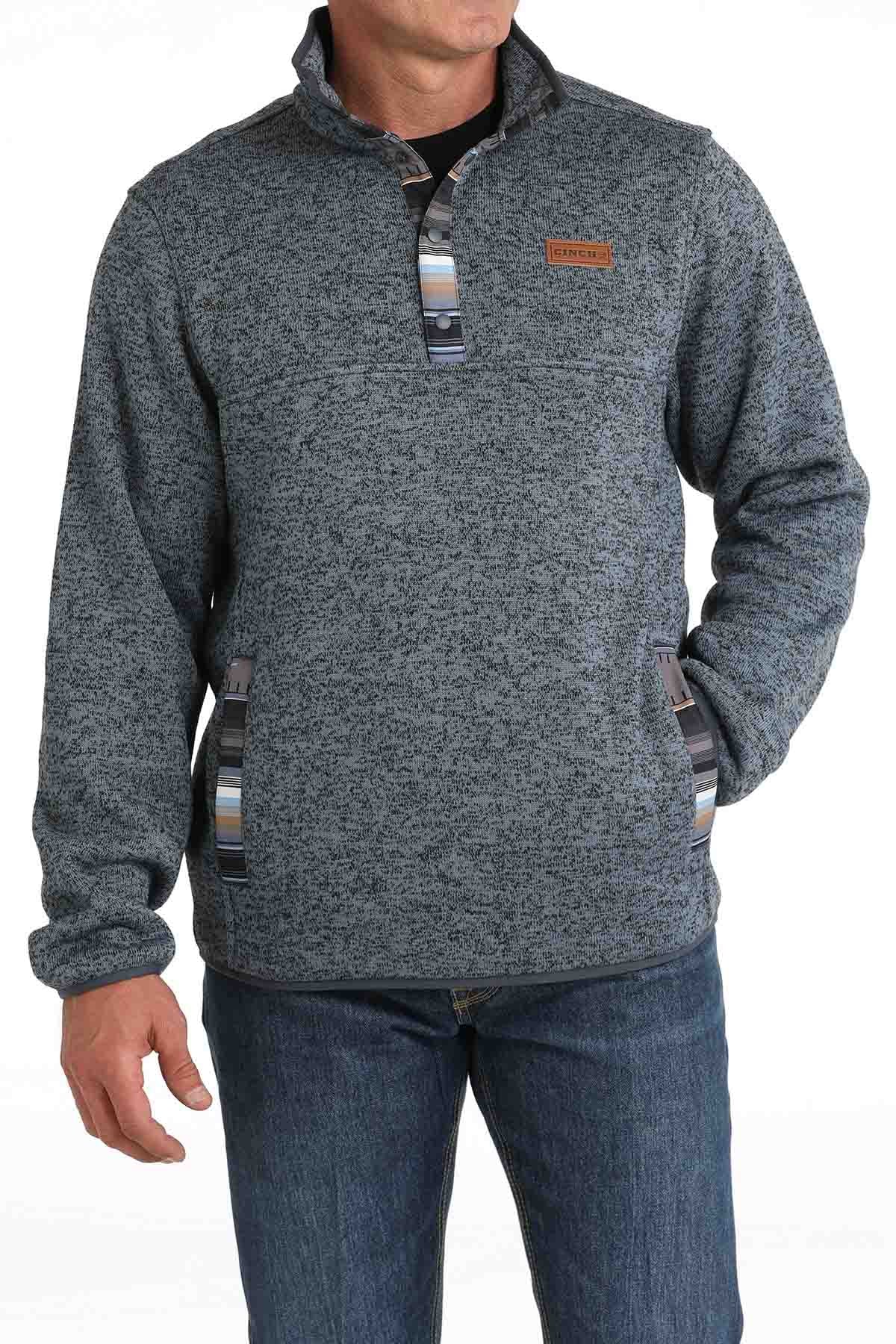 Mens Pullover Sweater in Blue by Cinch