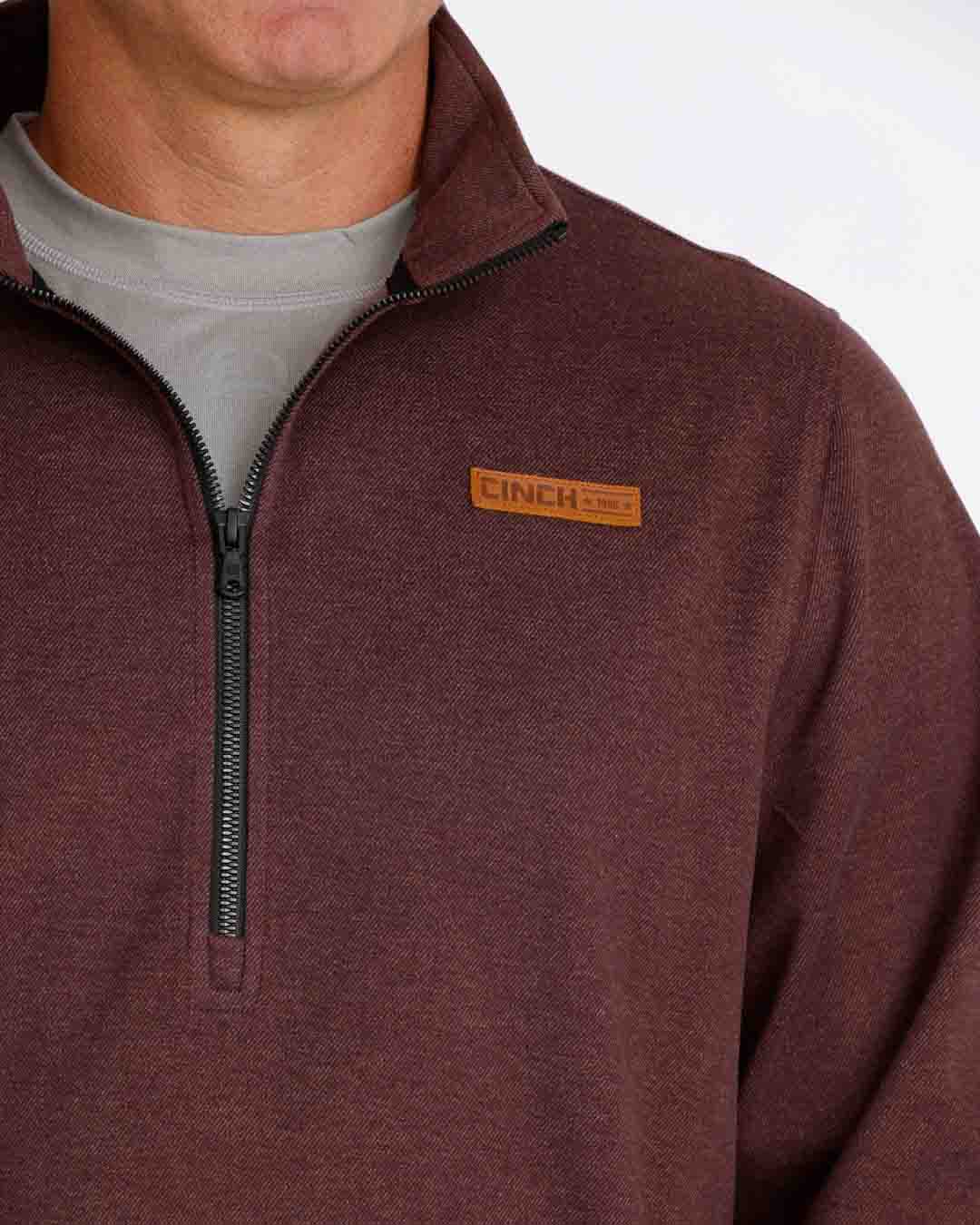 Mens 1/2 Zip Pullover Jacket in Purple by Cinch
