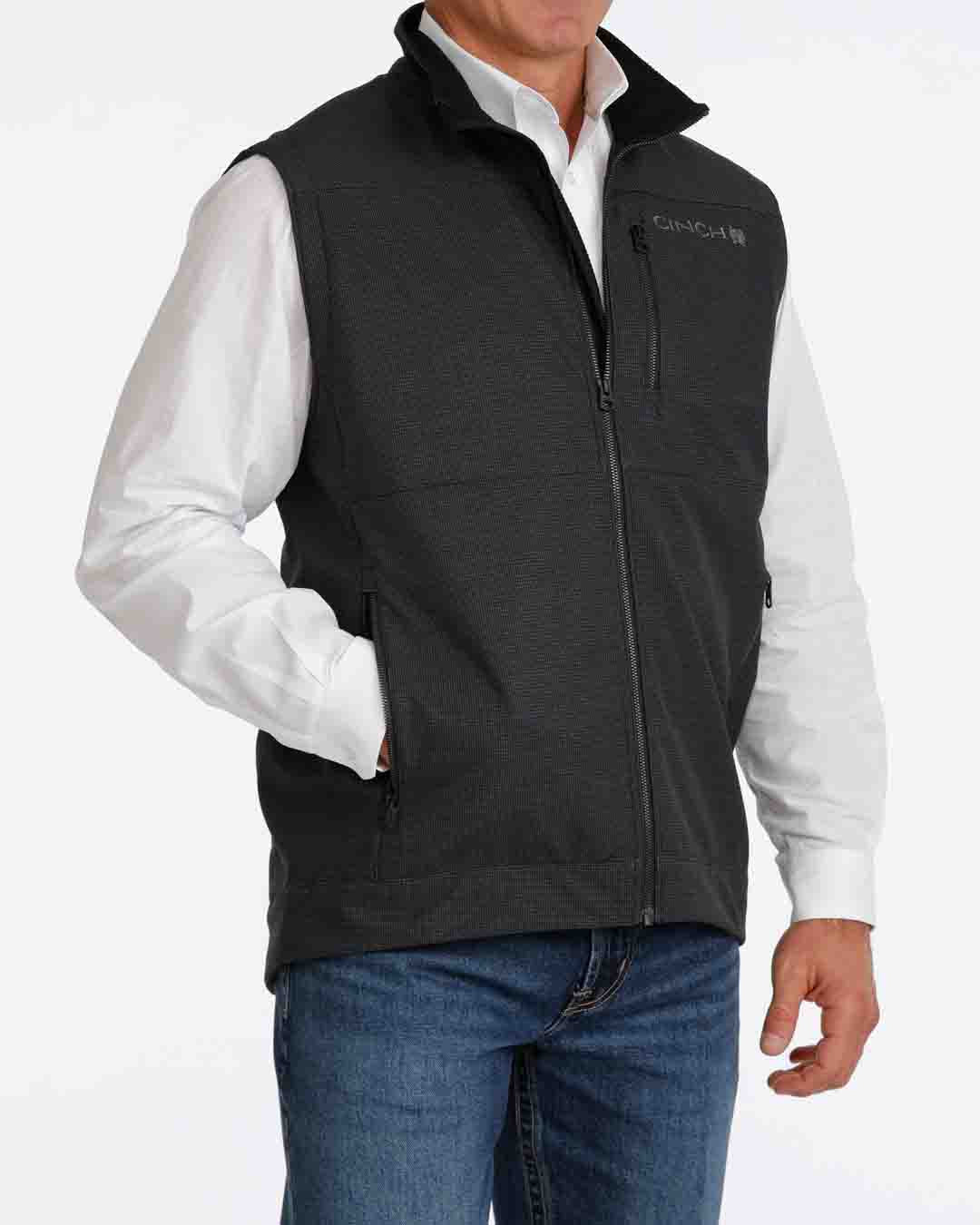 Mens Bonded Vest in Black by Cinch